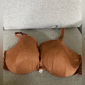 Cacique Elegant Brown Glitter Balconette Bra